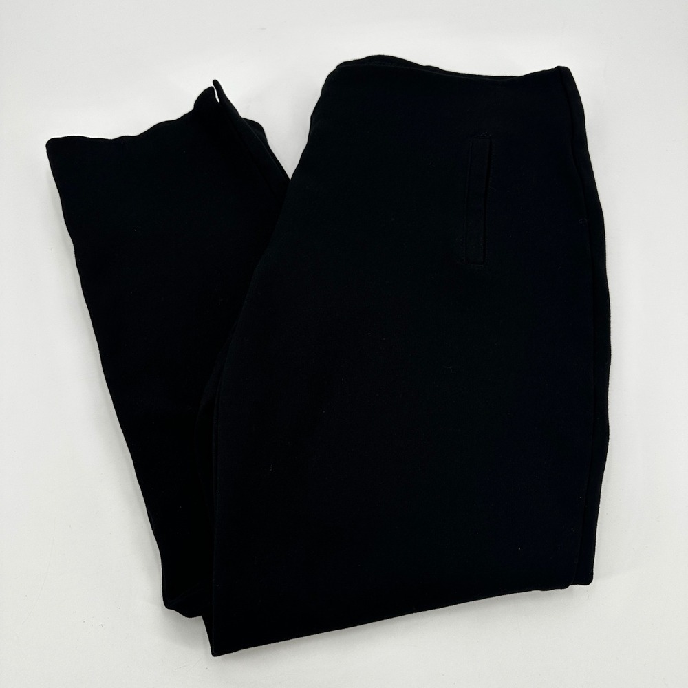 Chicos Black Ankle Pants Size 0.5 Straight Leg Stretch Waist 6 Straight Leg Mid